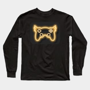 Neon Golden Winged Controller Long Sleeve T-Shirt